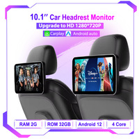 Monitor de Reposacabezas Universal para Auto Android IPS HD de 10.1 Pulgadas, Pantalla de Entretenimiento para Asiento Trasero, Reproductor de TV