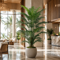 Pohon Palem Buatan Besar 190/210/250cm, Tanaman Phoenix Canariensis Tiruan, Simulasi Tinggi, Palem Kurma Sutra untuk Dekorasi Taman