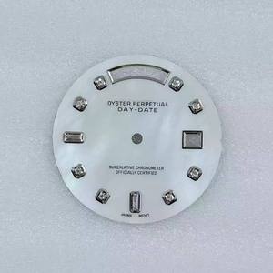 Luxurious stainless steel movement case with pearl pattern on the watch <b>face</b> and metal watch parts and accessories - Product Image 3