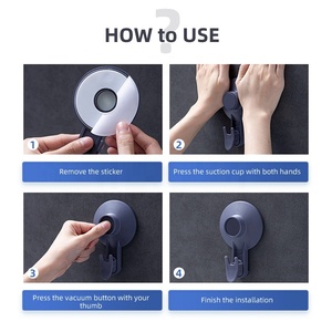 Taili Dính Treo Tường Hút Chân Không Hút Móc Siêu Mạnh Mẽ Có Thể Tháo Rời Quần Áo Lưu Trữ Móc Tắm Sử Dụng - Product Image 6