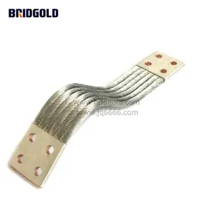 Braided Copper Tapes Tinned Flexible Link 400A Tinned Copper Stranded Wire Busbar Strands 35mm2