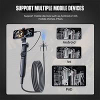 Probe Borescope Penerbangan Kabel Semi Rigid 6.4mm Kamera Endoskop Dua Arah Berperingkat IP67 20MP untuk Inspeksi Internal Mesin Aero