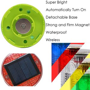 Luz de advertencia estroboscópica Solar LED para construcción, luz de advertencia automática de seguridad para tráfico en carretera - Product Image 4