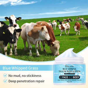 Baume Fouetté Hydratant Visage et Corps au Suif <span class=keywords><strong>de</strong></span> Bœuf Nourri à l'Herbe, Huile <span class=keywords><strong>de</strong></span> Coco, Cire d'Abeille et Verbena OEM pour la Peau - Product Image 2