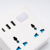 Adaptateur sans fil Royaume-Uni-Hong Kong avec charge PD, prise rotative, ports USB, compatibilité universelle des prises, matériau ABS, 10A
