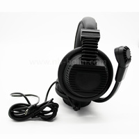 Casque de centre d'appels filaire USB Type-C avec conception supra-auriculaire et câble de 1,8 m pour téléphones USB-C