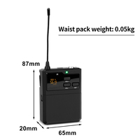 Mikrofon Konferensi Nirkabel UHF Headset Lavalier Dinamis Profesional DR666 Terbaru, Sensitivitas Tinggi, Konstruksi Logam