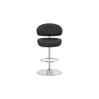 Tabouret de bar pivotant et réglable pour les utilisateurs des bars et bistrots en Europe et en Amérique, siège rembourré, dossier ergonomique, base chromée, salon, bar à domicile