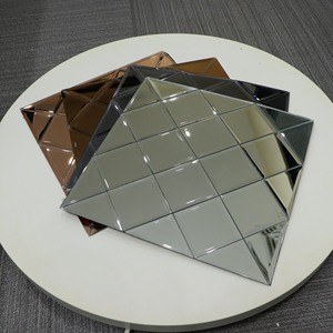 Xây dựng nhà kính gạch nhà bếp backsplash ý tưởng tắm vòi hoa sen Tường trang trí nội thất màu xanh xám lồng vào nhau mô hình gương khảm - Product Image 4