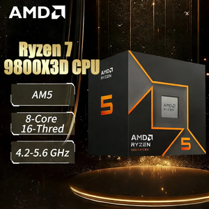 ใหม่สำหรับ 7 R7 9800X3D CPU โปรเซสเซอร์สำหรับเล่นเกมบนเดสก์ท็อป 8 คอร์ 16 เธรด กระบวนการผลิต 4 นาโนเมตร <span class=keywords><strong>TDP</strong></span> 120W ความถี่สูงสุด 5.0GHz ซ็อกเก็ต AM5 - Product Image 1