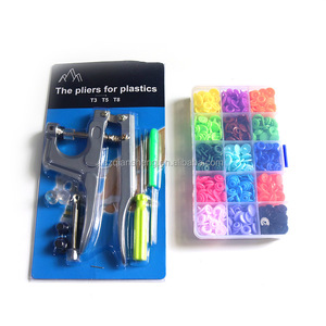 Pince à presser en métal pour boutons-pression T3, <span class=keywords><strong>T5</strong></span>, T8, pince à presser pour boutons-pression + 150 pièces de boutons-pression en résine plastique <span class=keywords><strong>T5</strong></span> pour couches lavables - Product Image 4