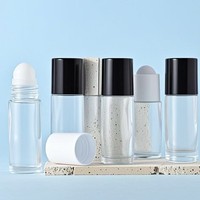 Flacon de parfum vide transparent en verre sodalime avec bouchon à vis 30ml 50ml, emballé en carton