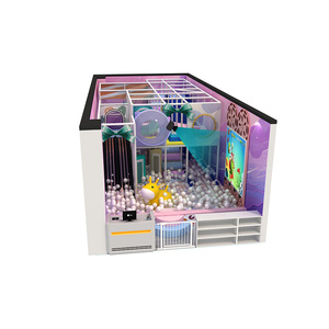 Petit labyrinthe de jeu intérieur pour enfants avec grand toboggan ondulé, château de jeux Future World pour enfants - Product Image 4
