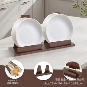 Wooden Record Rack <b>Desktop</b> <b>Shelf</b> For Books And Miscellaneous Items Retro Color Single Layer - Product Image 5