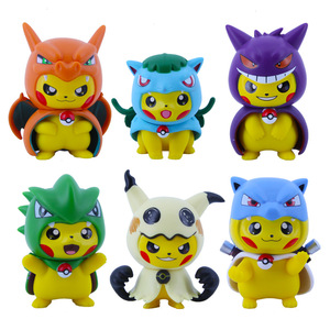 Action Figure <span class=keywords><strong>3D</strong></span> <span class=keywords><strong>Anime</strong></span> Cartoon Poke Mon Pika Charmander Gengar, Modellino in PVC Fatto a Mano, Decorazione per Auto, Ornamento da Collezione - Product Image 6