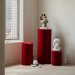 Espositore Cilindrico Pieghevole Personalizzato in Carta e Acrilico per Centri Commerciali e Negozi - Product Image 5