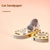 Griffoir pour chat en carton en forme de boule, meule à griffes en papier, style pastoral, bâton de stimulation rotatif, boule extra large, jouet pour chat