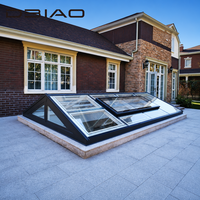 Véranda en aluminium et verre à toit en pente, design à pignon, pour patio et jardin, extension de pièce, taille personnalisée