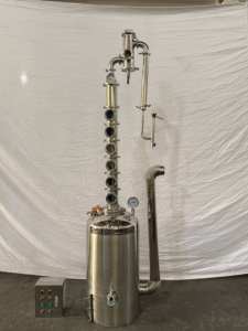 Towin 100L Équipement de Distillation <span class=keywords><strong>Gin</strong></span>/Rhum/Brandy, Alambic Domestique avec Pompe et Moteur, Colonne en Cuivre de 4 pouces, Épaisseur 2mm, Cuivre Rouge Électrique - Product Image 3