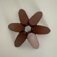Tampon anti-brûlure à isolation thermique en bambou à un arbre de couleur noyer résistant aux hautes températures pour tapis à usage domestique
