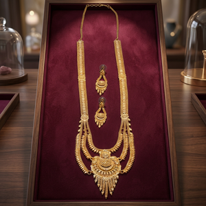 Joyería de moda chapada en oro de 14K 18K 24K al por mayor, conjunto de joyería larga, joyería larga tradicional, joyería chapada en oro de latón - Product Image 2