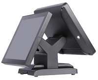 Sistema POS con Pantalla Táctil Capacitiva Dual de 15 Pulgadas, Caja Registradora para Restaurante, Supermercado, Comercio Minorista, Disponible en Stock