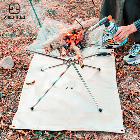 Fireproof Picnic Barbecue Insulation Mat Flame Retardant High Temperature Resistant Fire Blanket Stainless Steel