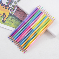Crayons Solubles dans l'Eau Xin Bowen 24 Crayons de Couleur Macaron Crayons Double Embout Ensemble de Crayons Art Esquisse pour Enfants