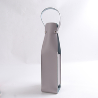 Vente chaude PU Porte-Bouteille De Vin En Cuir Durable Porte-Bouteille Portable Porte-Boîte En Verre De Vin Bas quantité minimale de commande porta vinho em couro