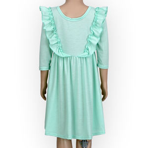 Yiwu Yiyuan indumento abiti da principessa per bambini abiti estivi in cotone per ragazze abiti in cotone organico per ragazze in tinta unita all'ingrosso - Product Image 6