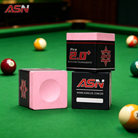 ASN WJQK-05 Craie de billard premium 22 mm, emballage en feuille d'argent, craie carrée pour queue de billard, haute friction, antidérapante