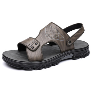Sandalias de Hombre con Suela Gruesa, Grises, Planas, Antideslizantes, para Playa, Estilo Casual, para el Verano 2025 - Product Image 5