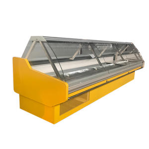 Réfrigérateur de présentation de viande en verre haut de gamme de couleur noir/rouge, équipement de boucherie, prix en Chine - Product Image 6