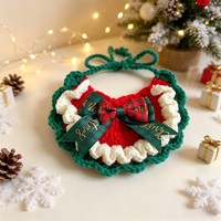 Accessoires pour animaux de compagnie : Collier clochette pour chien, motif dessin animé, style Instagram, tenue de Noël pour animaux, accessoires faits main pour chats, vêtements pour animaux