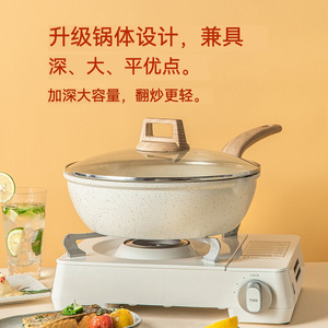 Sartén antiadherente de piedra Maifan de 28 cm, compatible con inducción, fácil de limpiar, para cocinar en el hogar. - Product Image 2