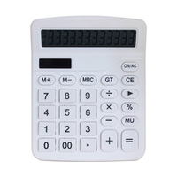 Calculatrice solaire électronique de bureau en plastique à 12 chiffres, nouveauté, promotionnelle pour les entreprises, avec fonction de calcul complète et de mémoire
