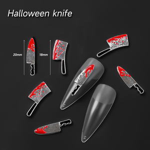 Bahan Aloi termasuk alat pemotong logam, Set Aksesori kuku 3D Halloween (10 buah/PAK) - Product Image 2