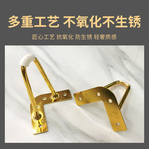 Patas de Muebles en Forma de V Doradas Luye Hardware, Soporte de Acero de 12 Puntas para Sofá, Mesa de Centro, Mueble de TV, Patas Metálicas - Product Image 3