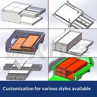 Sistema de Cajones Deslizantes para Camioneta, Cajón de Almacenamiento Resistente para Gestión de Carga, Caja de Herramientas Deslizante con Cerradura