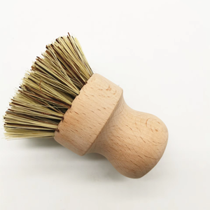 Cepillo de limpieza de cerdas de mango corto duradero Utensilios de cocina de lavabo de madera con diseño de Palma - Product Image 4