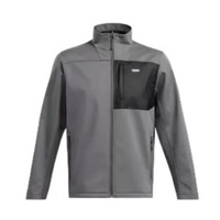 Veste coupe-vent ample brodée pour l'automne, col montant, chaude, pour sports de plein air, noire, décontractée