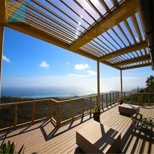 Modern bahçe açık alüminyum panjur Gazebo Gazebo panjur veranda gölgeliği güneşlik için