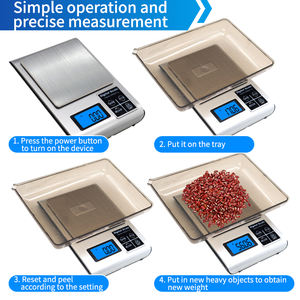 Sıcak Satış Küçük Gıda Tartısı 3kg/0.1g Yüksek Hassasiyetli Mutfak Dijital Tartısı, Yemekler İçin Ons ve Gram Ölçümü, Yemek Pişirme İçin - Product Image 6