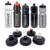 Sans BPA Logo personnalisé Squeeze Cyclisme Bouteille d'eau en plein air 1000ml Vélo Bouteille de boisson Tasse Gym Plastique Sport Bouteille d'eau Grande