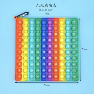 Sensorisches Fidget-Spielzeug Geschenk Alphabet Zahlen Pop-It Manipulatives <span class=keywords><strong>Push</strong></span>-and-Pop Bubble Zehnerfeld Mathe-Fidget-Pop-Boards - Product Image 3