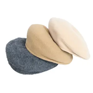 Wholesale New Fashion Wool Custom Kangol Embroidered Beret Custom Peaky Blinders Hats Cap