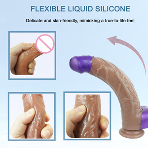 Đồ chơi tình dục dương vật giả bằng silicon mềm mại, giao hàng nhanh, thân thiện với da, chân thực, có đế hút chắc chắn dành cho quý ông - Product Image 3