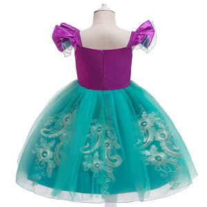 Vestido de princesa Ariel de <span class=keywords><strong>sirena</strong></span> para niñas, disfraces de Cosplay para niñas, ropa de Halloween - Product Image 3
