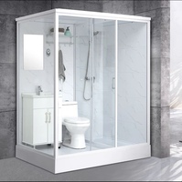 Unité de salle de bain préfabriquée avec douche et WC intégrés
