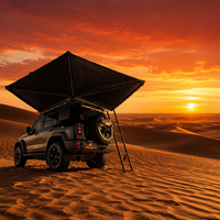 ADA OVERLAND Auvent latéral de voiture 200 cm 270 degrés, coque ABS pour 4x4 SUV, camping tout-terrain, imperméable, résistant aux UV, éclairage LED